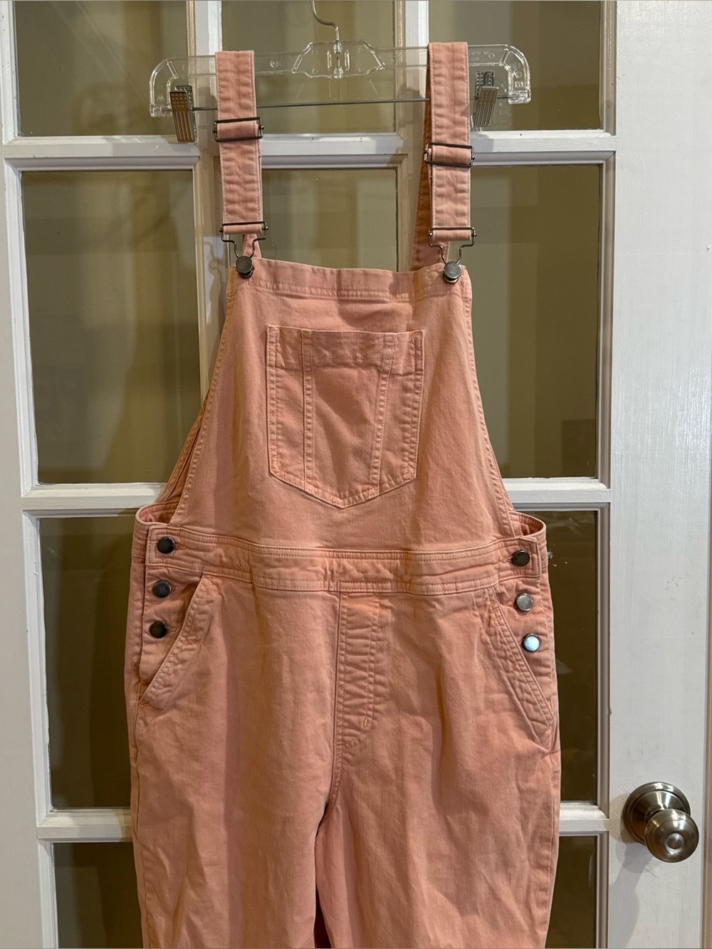 Boden Girlfriend Dungarees Denim Overalls Pink Women’s Size 12